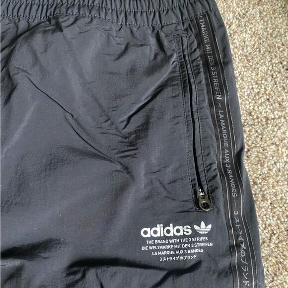 Adidas The Brand With The 3 Stripes Black Windbreaker Track Swish Pants Size XL - Picture 4 of 10